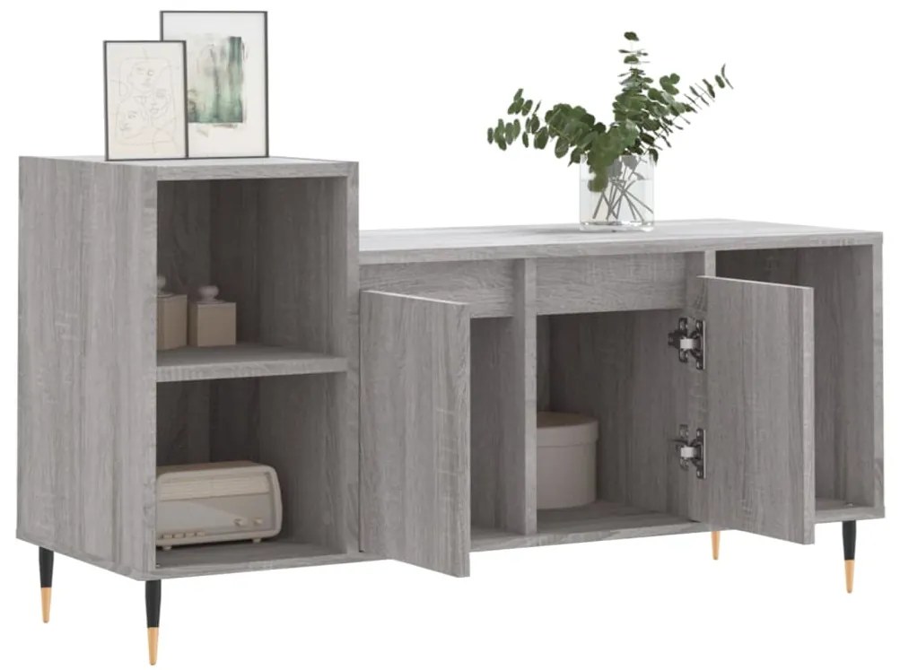 Móvel de TV 100x35x55 cm derivados de madeira cinzento sonoma