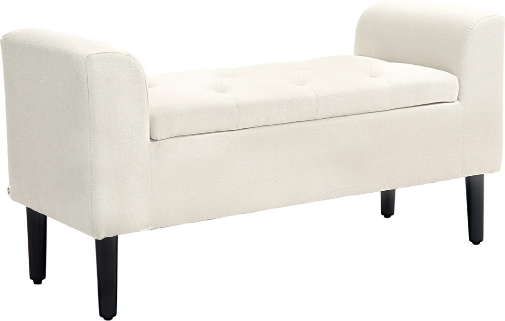 Banco com Armazenamento 116 x 44 x 58 cm Bege