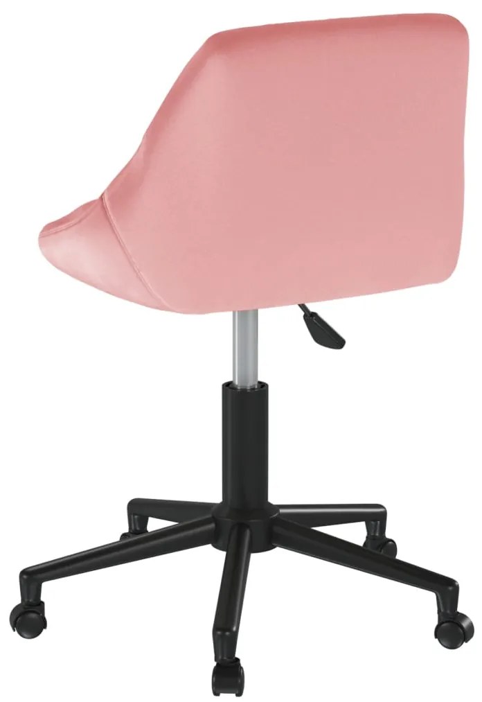 Cadeira de jantar giratória veludo rosa