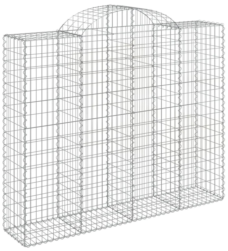 Cestos gabião arqueados 10 pcs 200x50x160/180 ferro galvanizado