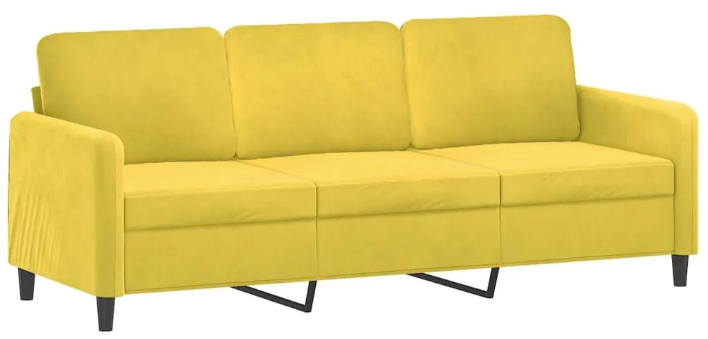 2 pcs conjunto de sofás veludo amarelo