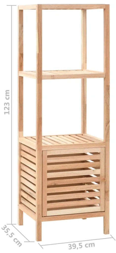 Armário de arrumação para WC nogueira maciça 39,5x35,5x123 cm