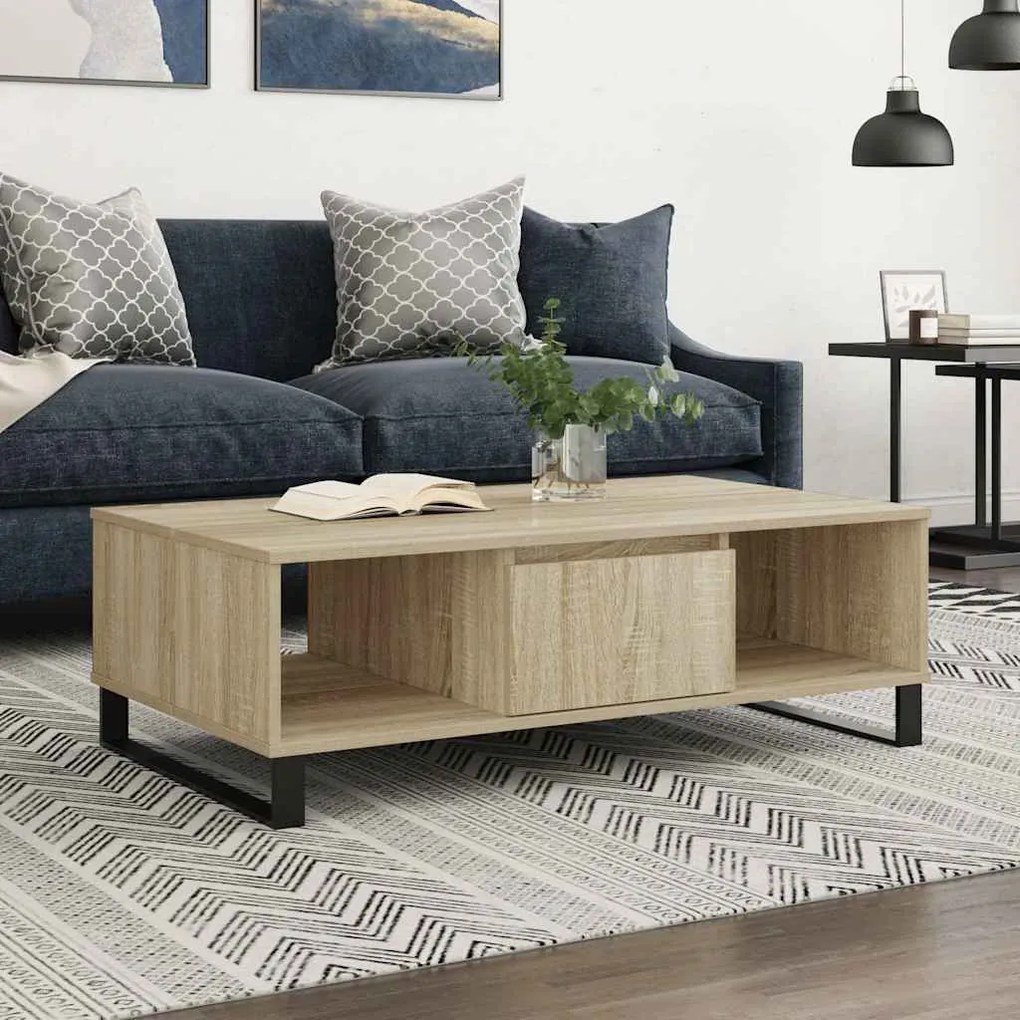 Mesa de centro 104x60x35cm derivados de madeira carvalho sonoma