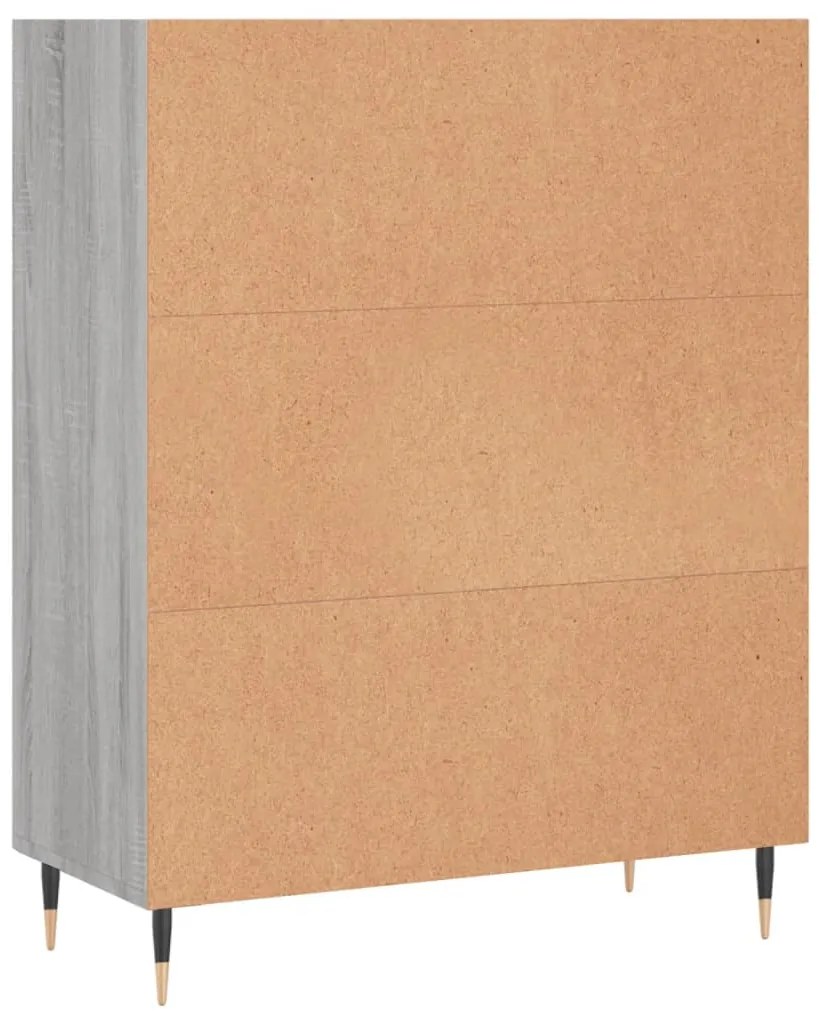Estante 69,5x32,5x90 cm derivados de madeira cinzento sonoma