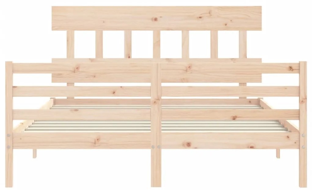 Estrutura de cama King Size com cabeceira madeira maciça