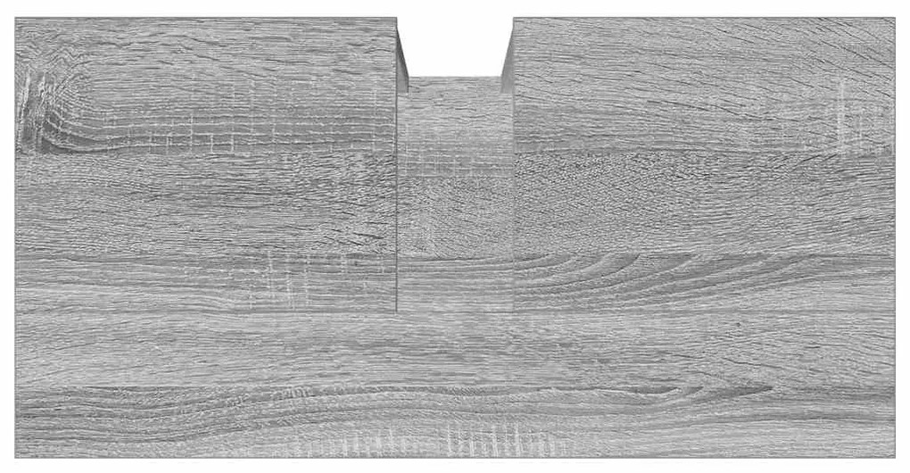 Móvel p/ lavatório 60x30x60cm derivados madeira cinzento sonoma