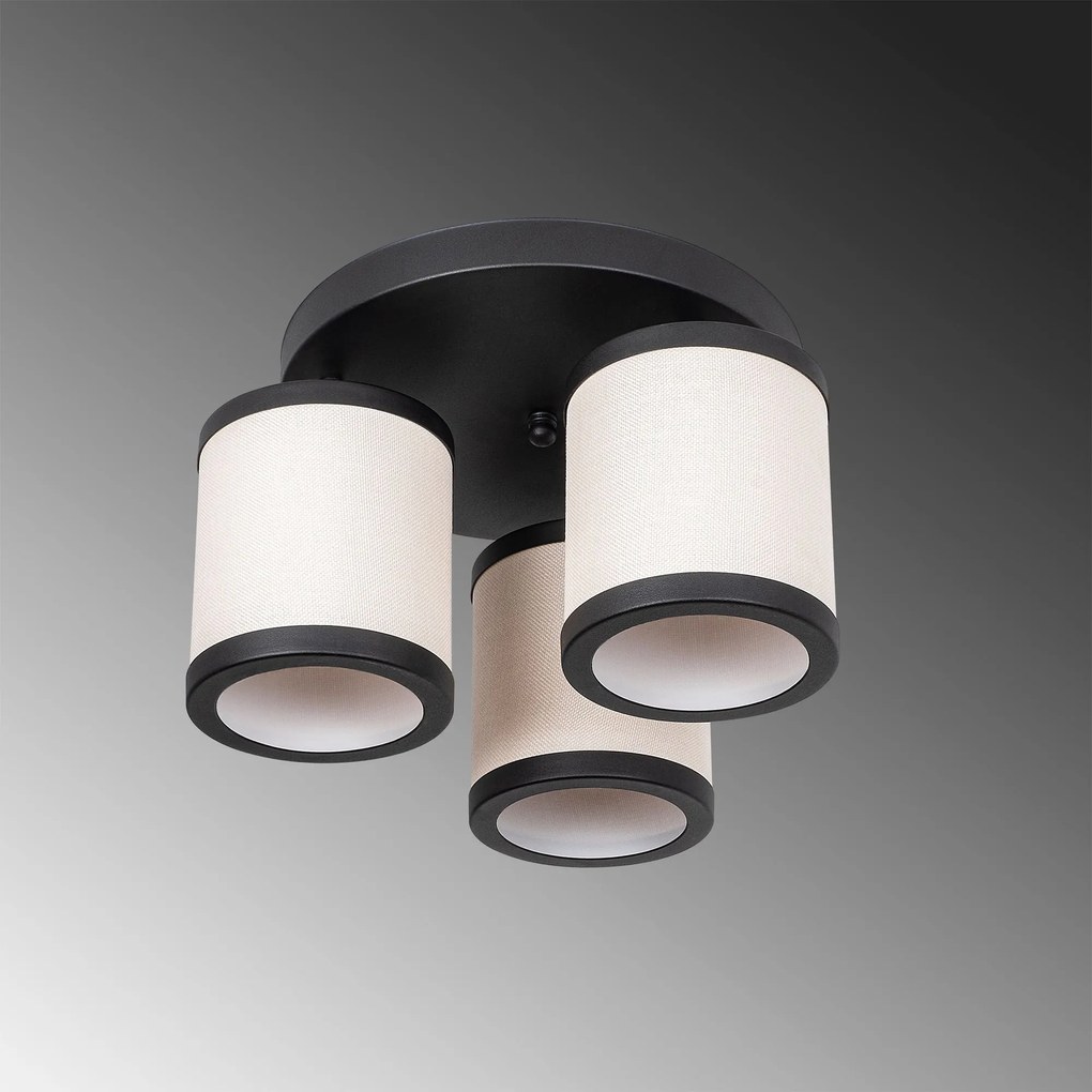 Candeeiro de Tecto Way – Preto e Branco – 40 x 40 x 22 cm