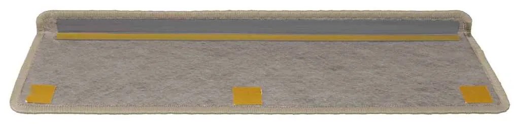 Tapetes escada adesivos aspeto sisal 30pcs 65x21x4 bege-escuro