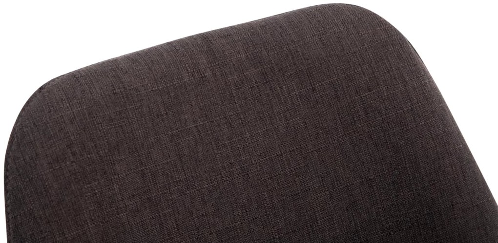 Cadeira cozinha e jantar Borneo V2 com estrutura de cor natural e revestimento em tecido 48 x 84 x 55 cm Cinzento escuro