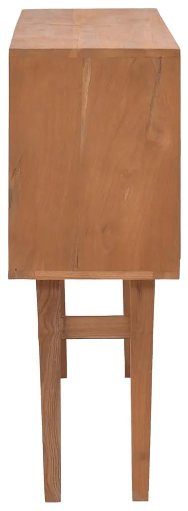 Mesa consola 110x30x79 cm madeira de teca maciça