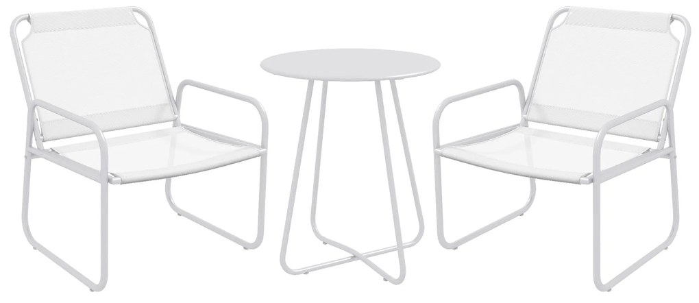 Conjunto de Móveis de Jardim Conjunto de 1 Mesa Redonda e 2 Cadeiras d