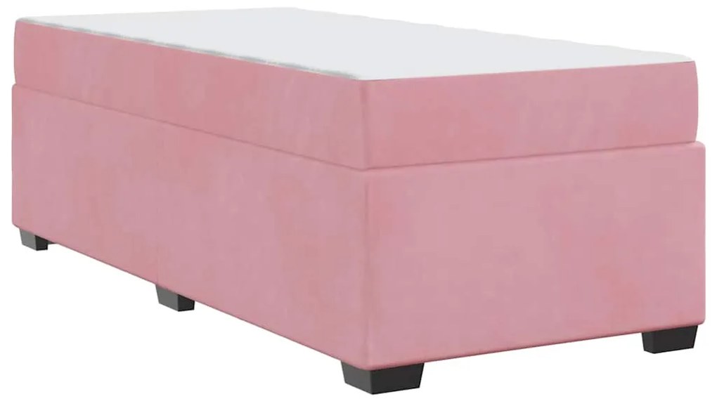 Estrutura da Cama Outros Rosa 90 x 200 cm Veludo
