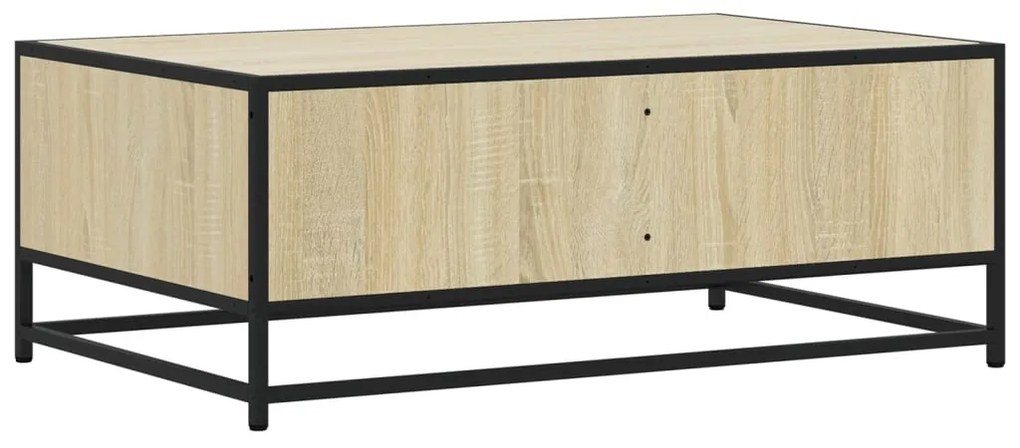 Mesa de centro 90x57x35 cm deriv. madeira/metal carvalho sonoma