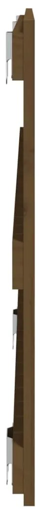 Cabeceira de parede 140x3x60 cm pinho maciço castanho-mel