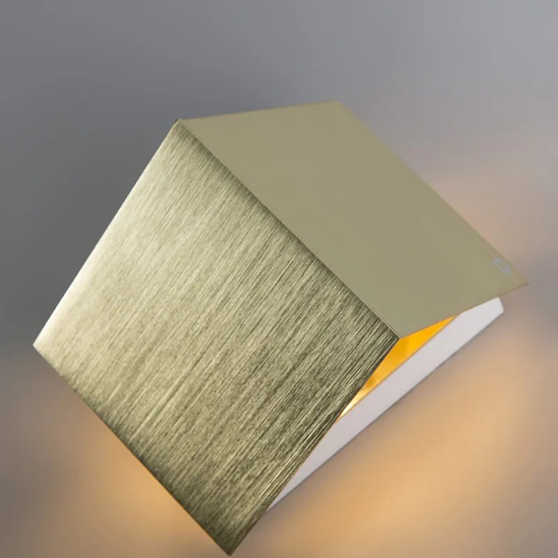 Candeeiro de parede moderno dourado - Cube Design,Moderno