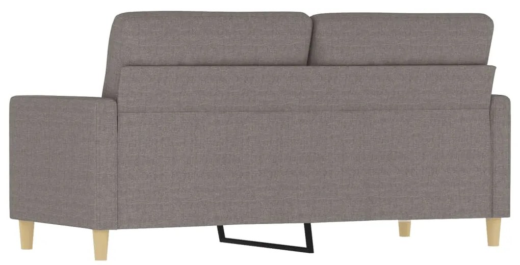Sofá de 2 lugares tecido 140 cm cinzento-acastanhado