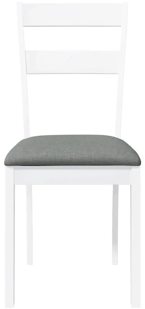 Cadeiras de jantar com almofadões 2 pcs madeira maciça branco