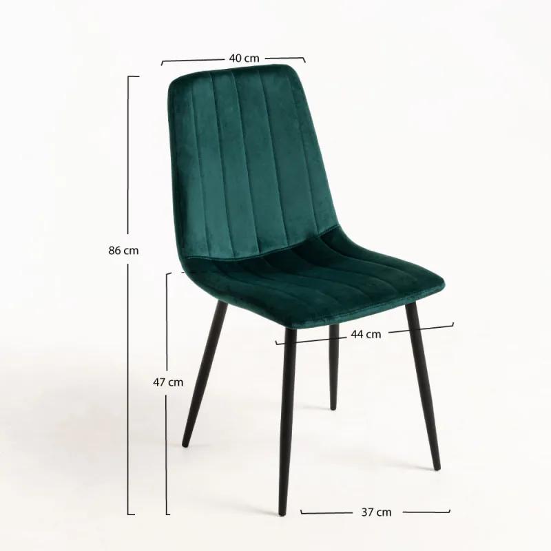 Cadeira Liny Veludo - Verde