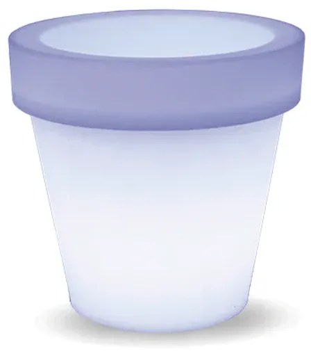 VASO REDONDO GRANDE MAGNOLIA 80 CM COM LUZ LED RGB SOLAR + BATERIA RECARREGÁVEL HOTEL, CASA, JARDIM, RESTAURANTE, BAR