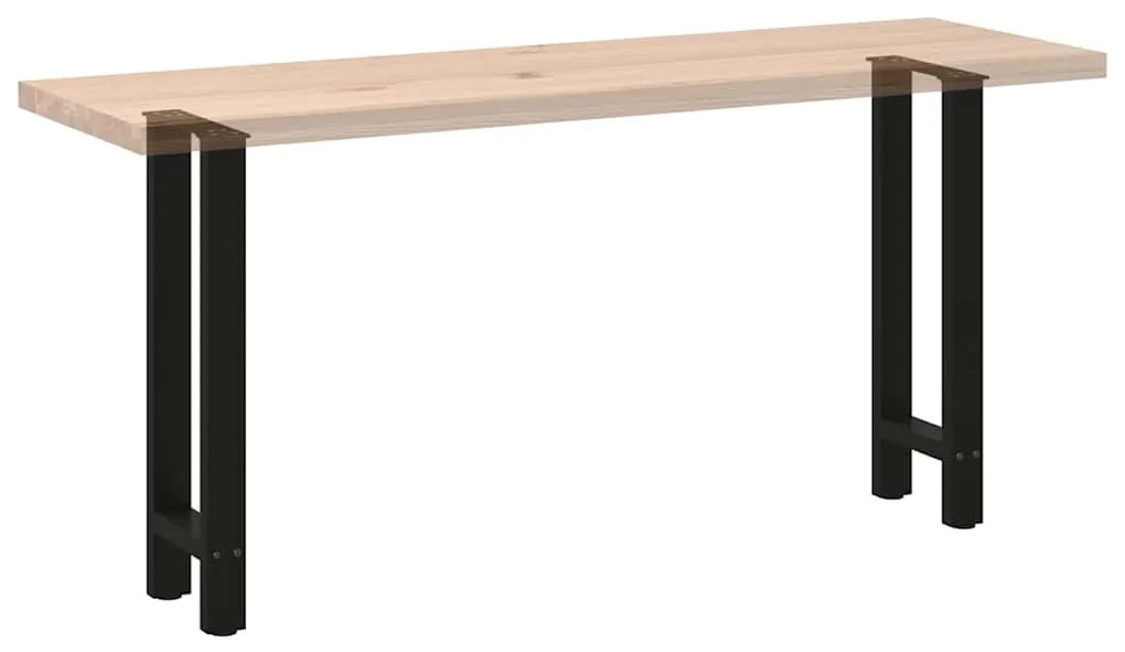Pés de mesa de console pretos 2 peças 38x(72-73) cm aço
