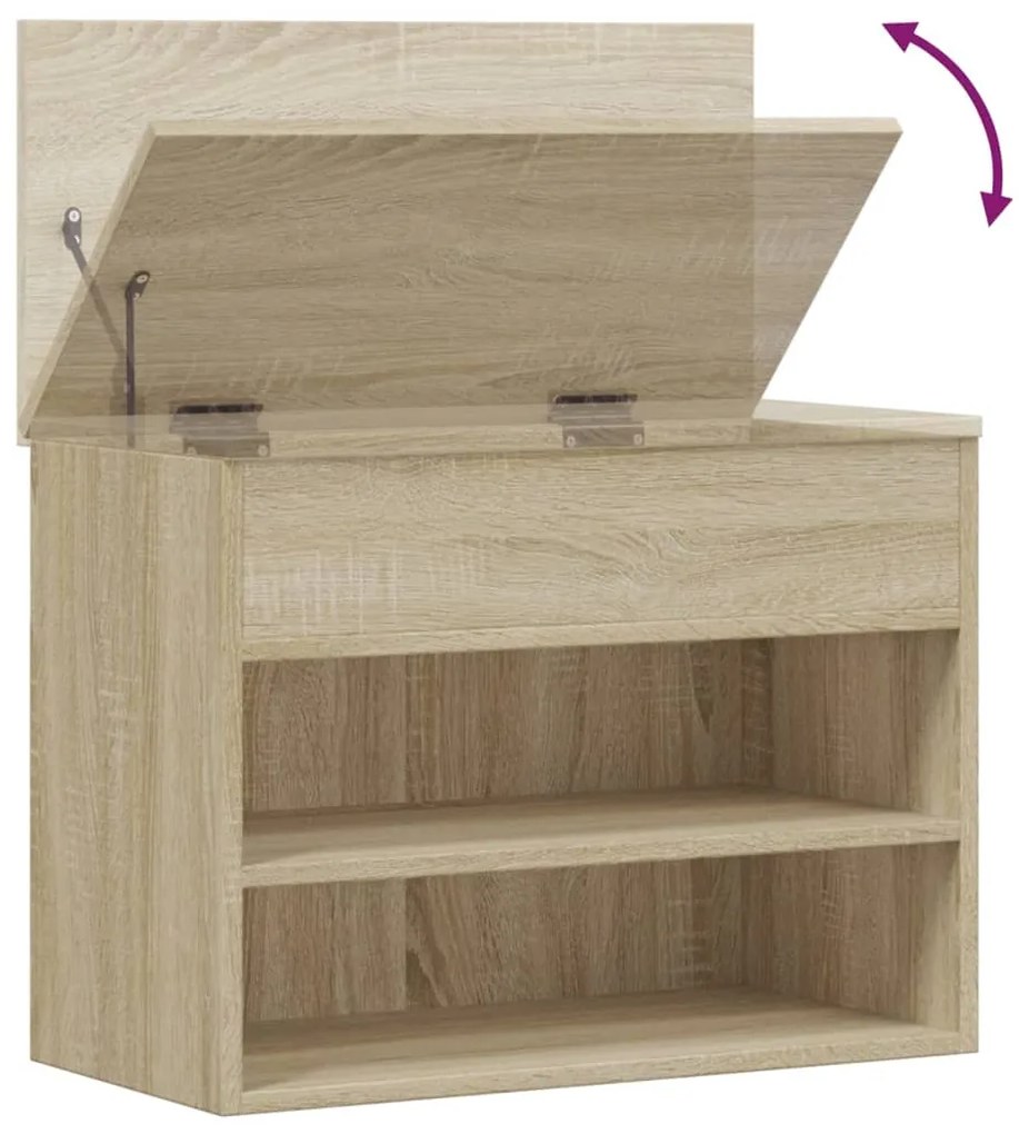 Banco sapateira 60x30x45 cm derivados madeira carvalho sonoma