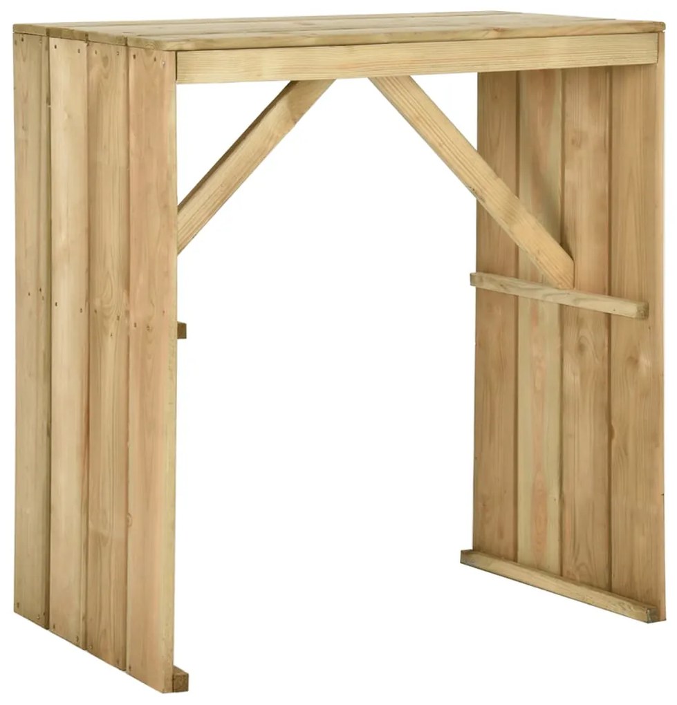 318416 vidaXL Mesa de bar 100x60x110 cm pinho impregnado