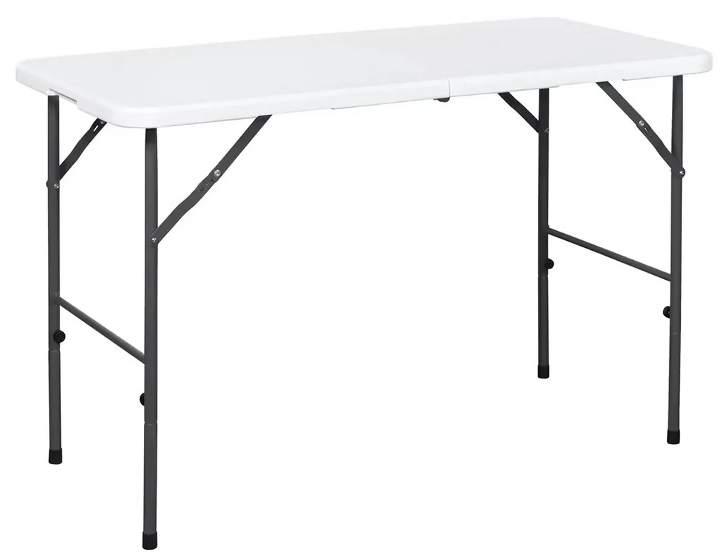 Mesa Dobrável Plástico Julieta Branco 120X60X74cm