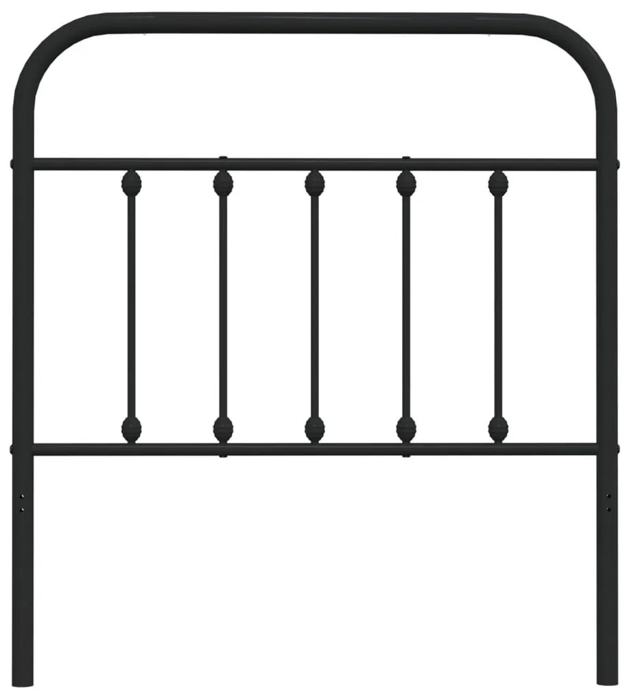 Cabeceira de cama 80 cm metal preto