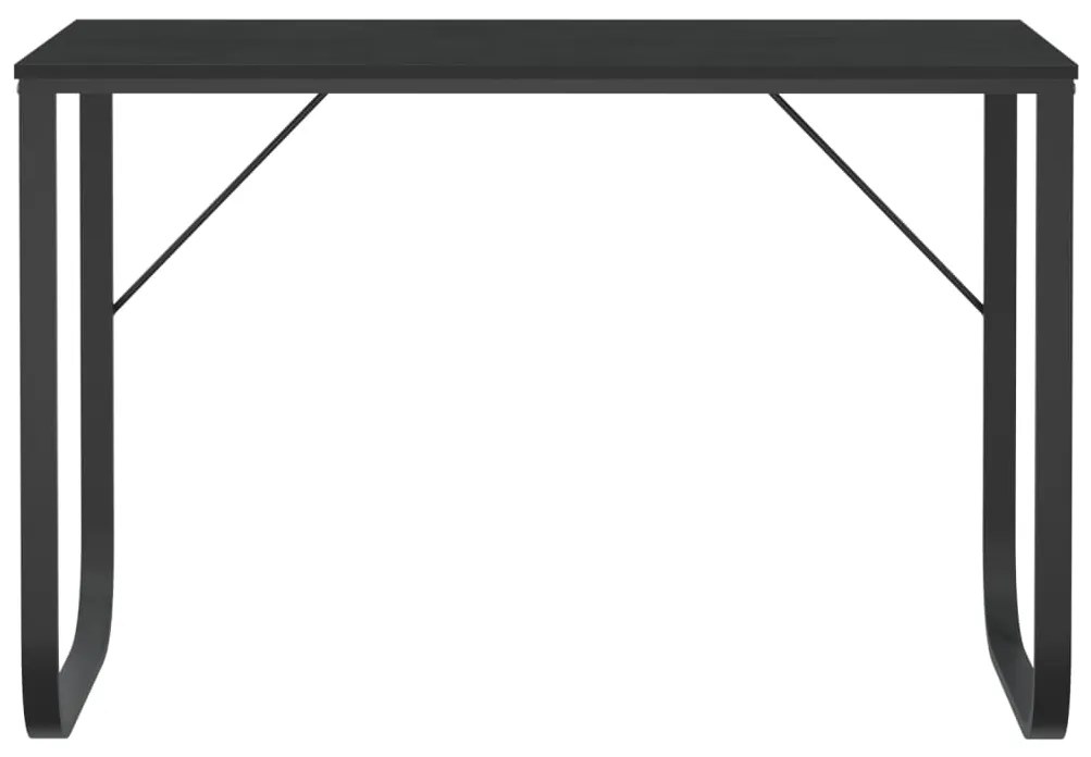 Secretária de computador 110x60x73 cm contraplacado preto