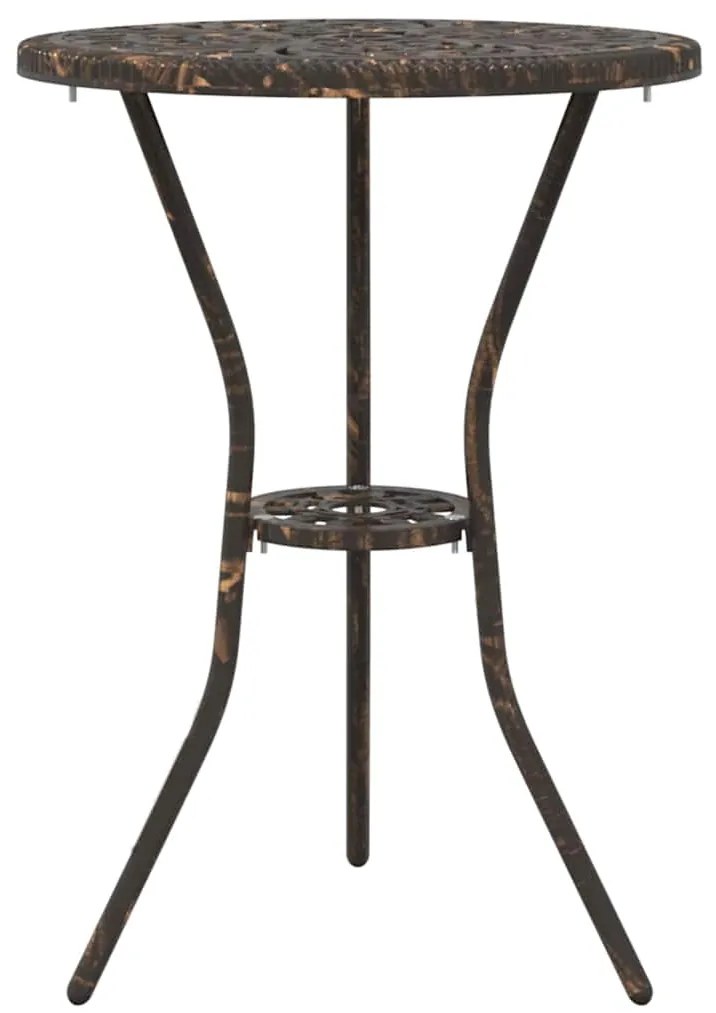 Conjunto de Bistrô de Jardim 3 Peças vidaXL Bronze em Alumínio Fundido