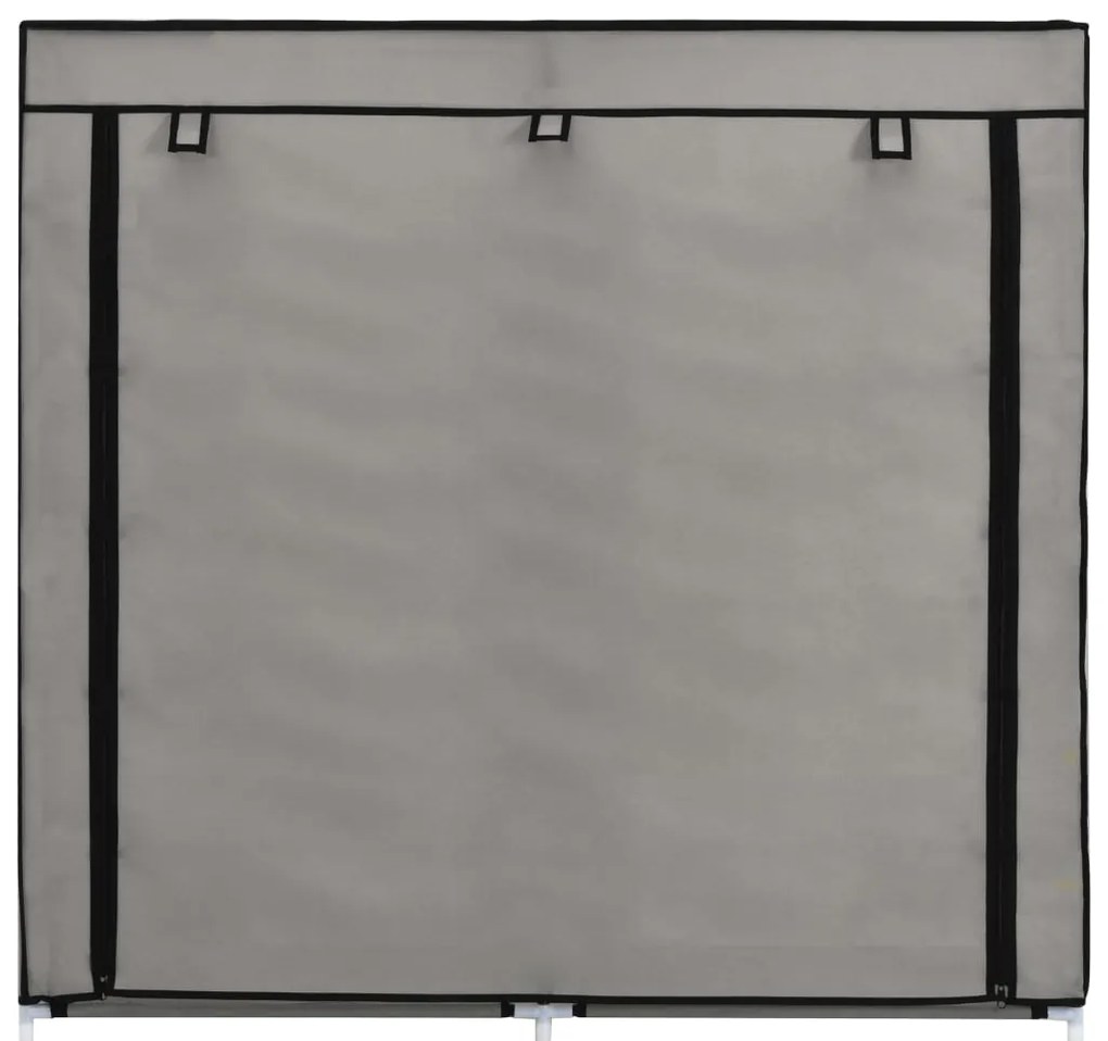 Sapateira com cobertura 115x28x110 cm tecido cinzento