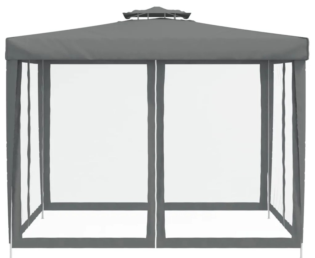 Tenda 3x3 de Eventos com Telhado Duplo - Cinzento