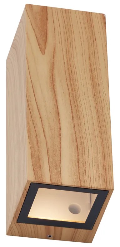 Candeeiro de Parede Escandinavo Madeira 2-Luzes GU10 70mm IP54 - Baleno Escandinavo