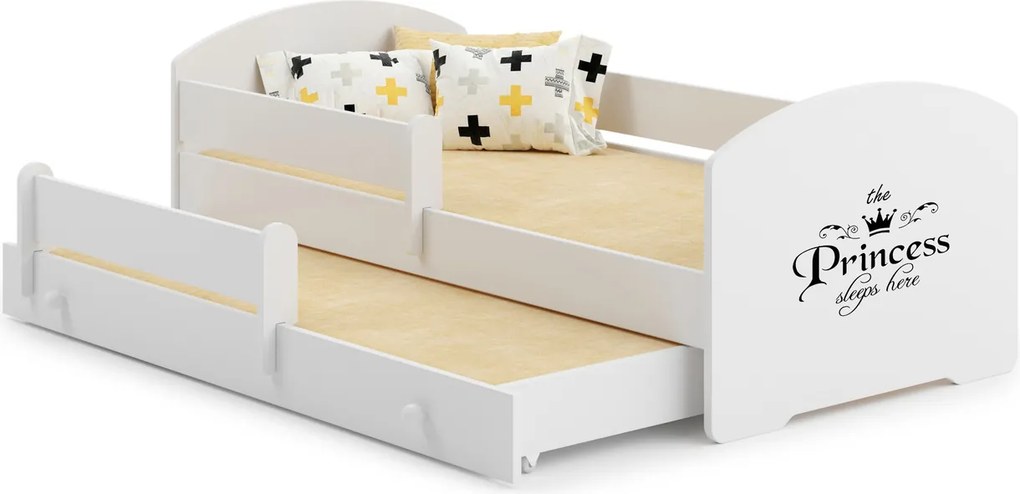 Cama de casal 160x80 branca - colchão e estrado incluído