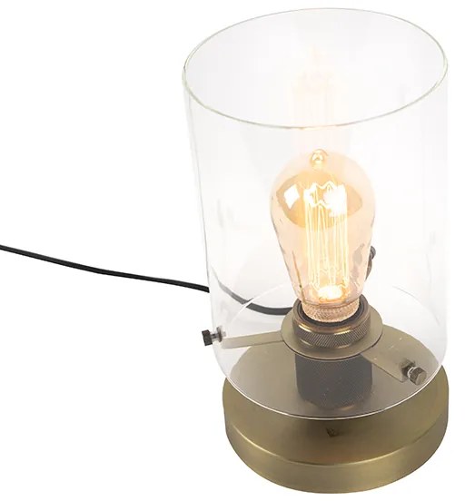 Candeeiro de mesa escandinavo bronze com vidro - Dome Moderno