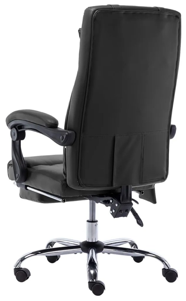 Cadeira de escritório c/ função massagem couro artificial preto