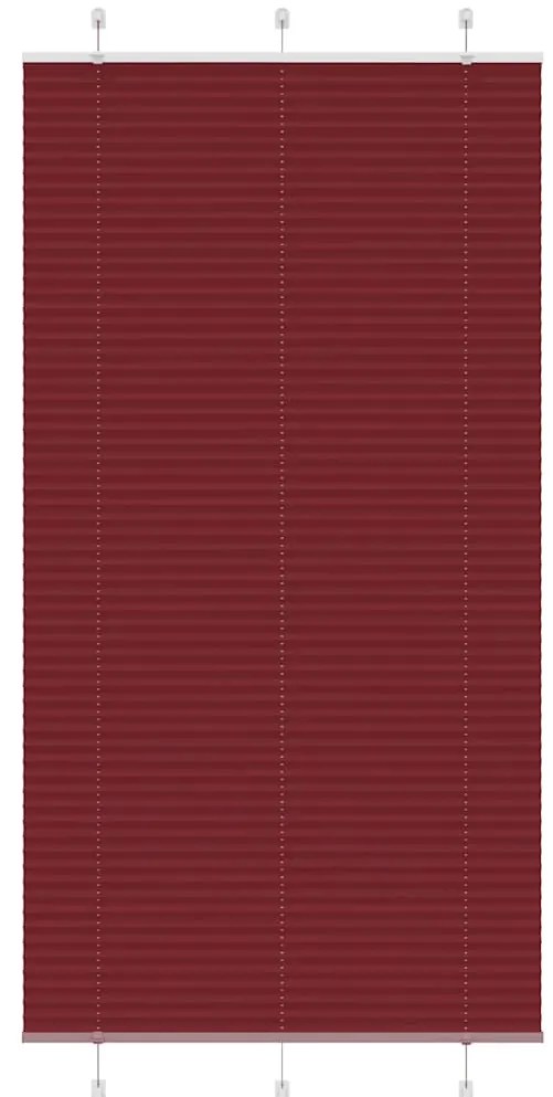 Plissado Cego Bordéus Vermelho 110x200 cm Largura Tecido