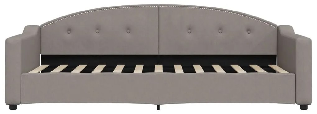 Sofá-cama com colchão 80x200 cm tecido cinzento-acastanhado
