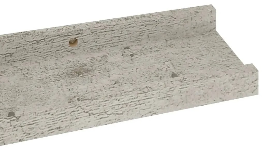 Prateleiras de parede 4 pcs 60x9x3 cm cinzento cimento