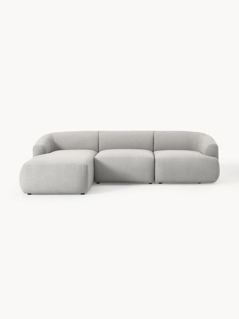 Sofá de canto modular em bouclé Sofia (4 lugares)