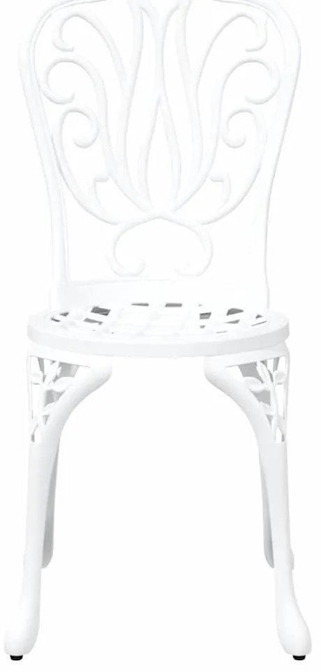 Conjunto de Bistrô de Jardim 3 Peças vidaXL Alumínio Fundido Branco