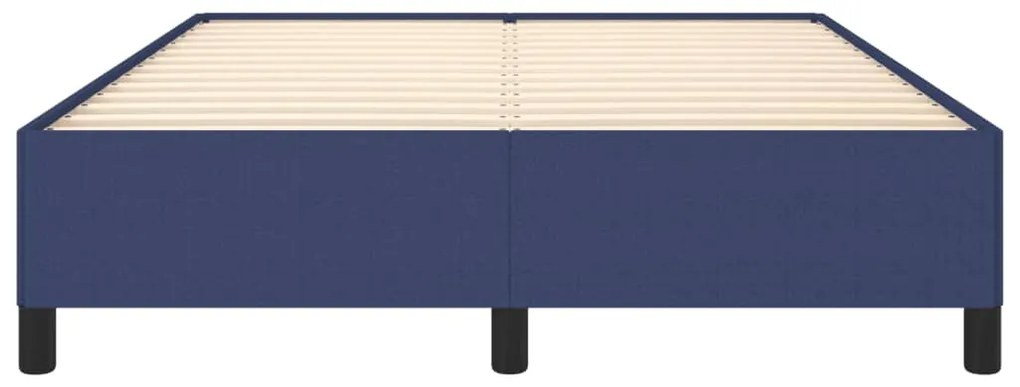 Estrutura de cama sem colchão 140x200 cm tecido azul