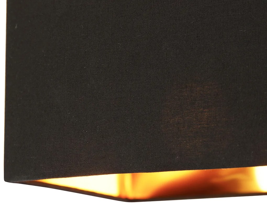 LED Candeeiro de Teto Inteligente Preto com Dourado incl. Wifi P45 - VT Moderno