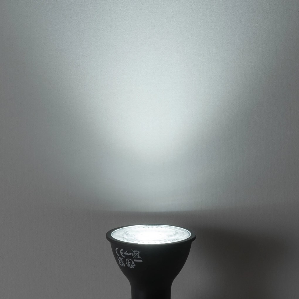 Conjunto de 5 Lâmpadas LED GU10 Reguláveis em 3 Níveis Preto 6W 4300 lm 2000 - 6000K