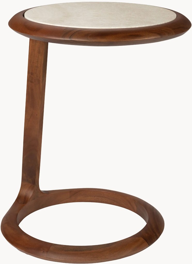 Mesa de apoio em travertino Doppio