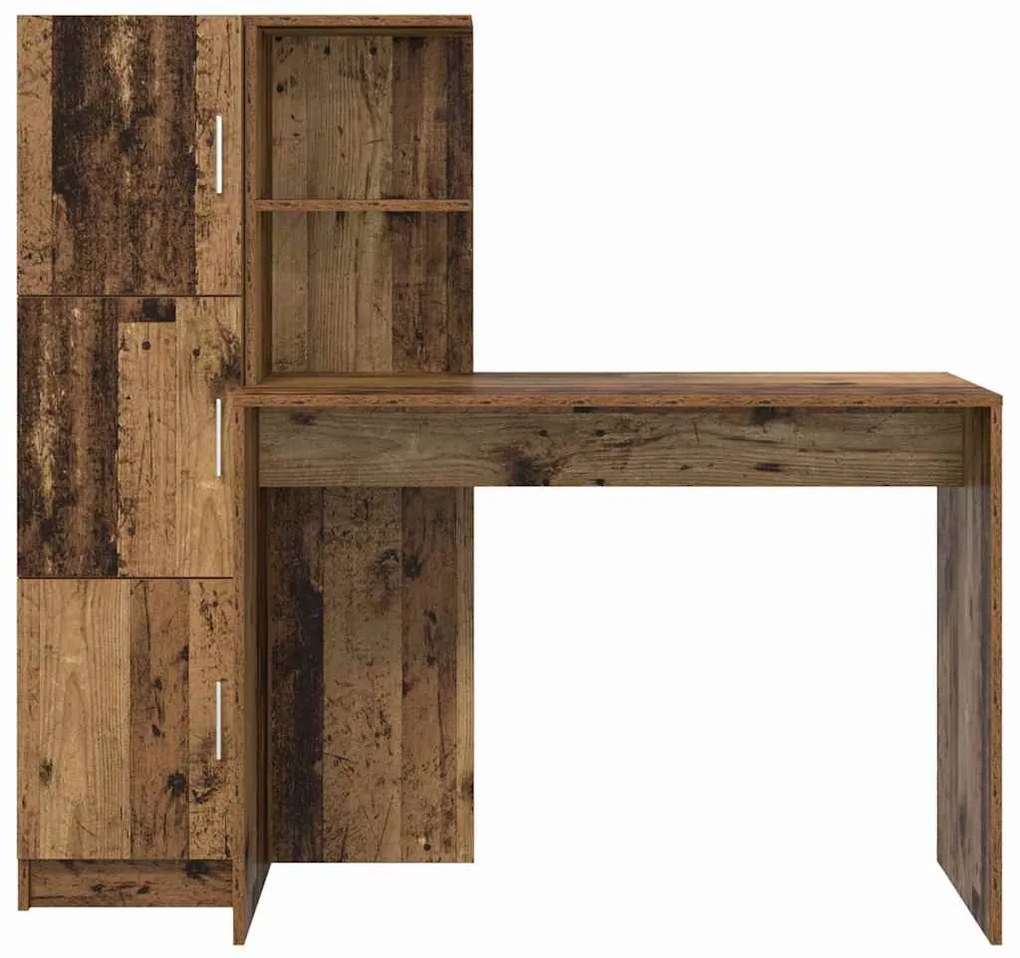 Mesa com Armazenamento Madeira Antiga Madeira Derivada