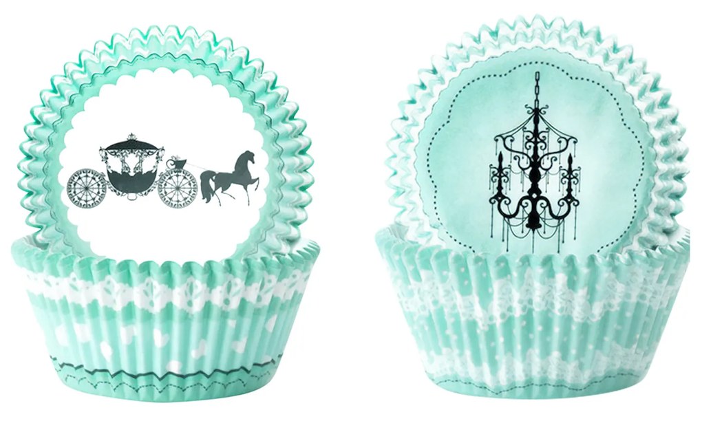 Forma Queque Papel Princesa 7.5X3.5cm Pack 100