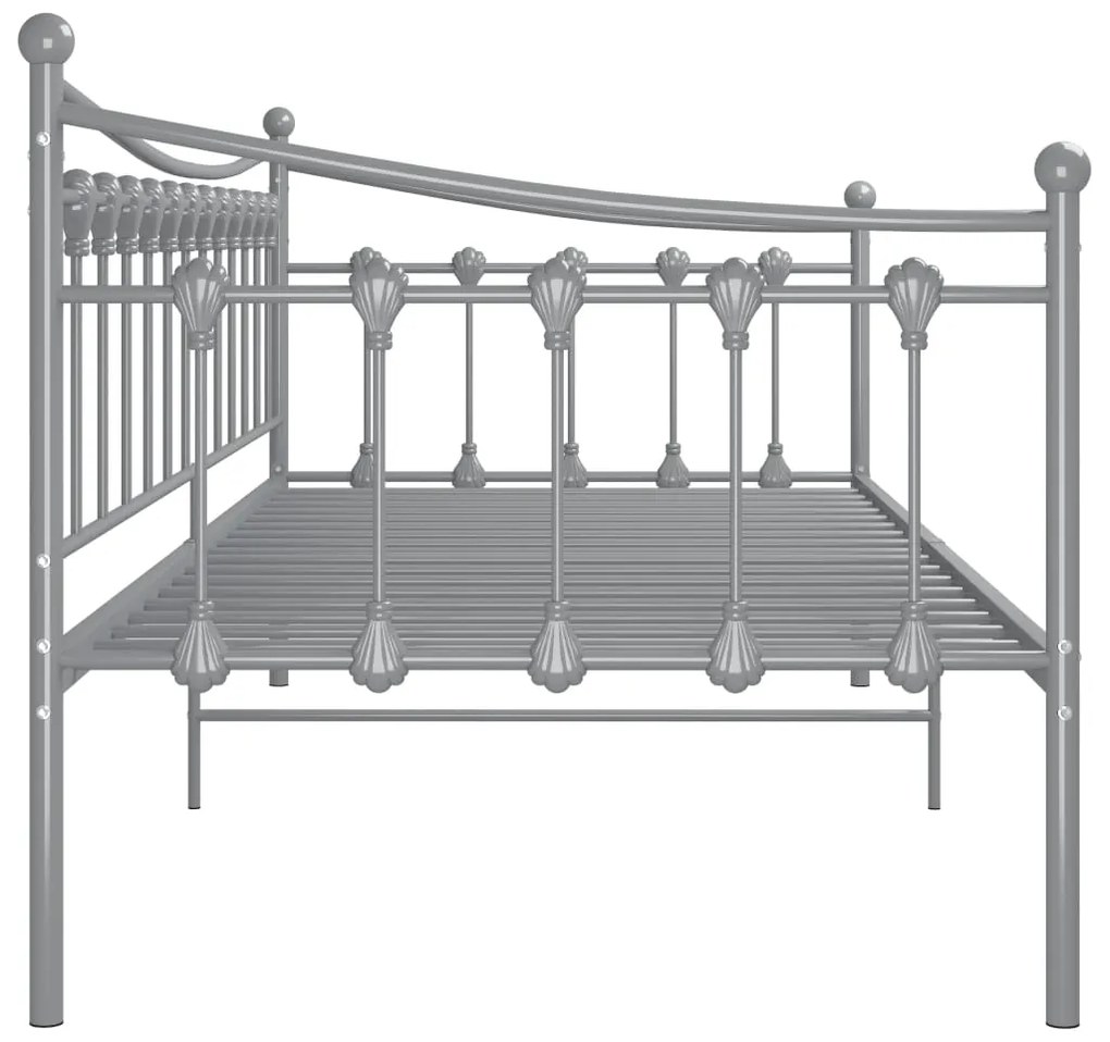 Sofá-cama 90x200 cm metal cinzento