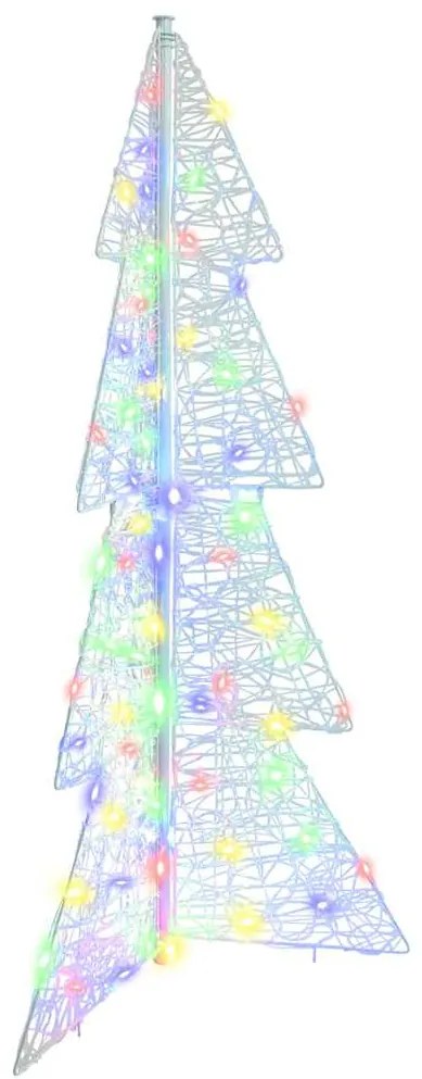 vidaXL Árvore de Natal com 100 LEDs Multicolor 120 cm Acrílo