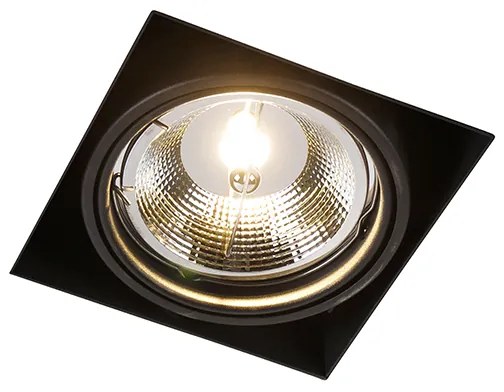 Foco embutido preto GU10 AR111 sem moldura - Oneon Moderno
